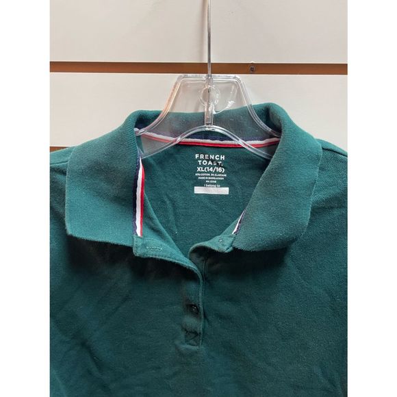 Two Kids Green Collared Uniform Shirt Size XL - Picture 6 of 7